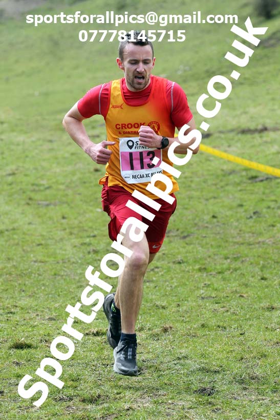 Masters men 2021 NECAA Cross Country Relays, Thornley Farm, Peterlee, Saturday, April 10th. Photo: David T. Hewitson/Sports for All Pics